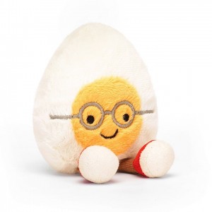 HUGE Jellycat Amuseable Boiled Egg Geek 28 CM X 18 CM, Jellycat USA | XF3810674