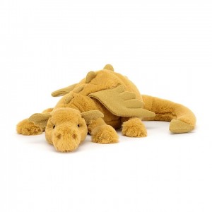 HUGE Jellycat Golden Dragon 19 CM X 66 CM, Jellycat USA | AY3798602