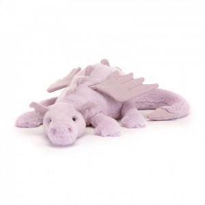 HUGE Jellycat Lavender Dragon 19 CM X 66 CM, Jellycat USA | HP0753846