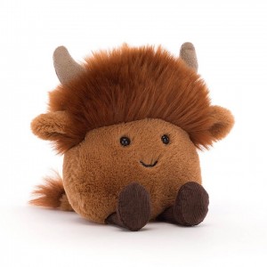 Jellycat Amuseabean Highland Cow 10 CM X 9 CM, Jellycat USA | KC0179438