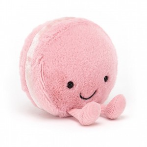 Jellycat Amuseable Macaron Raspberry 10 CM X 11 CM, Jellycat USA | QY0623918