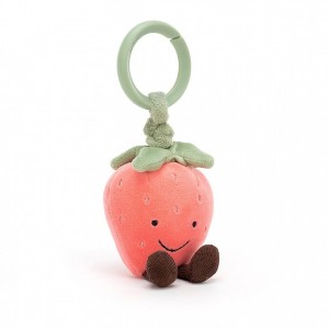 Jellycat Amuseable Strawberry Jitter 13 CM X 4 CM, Jellycat USA | YD6203781