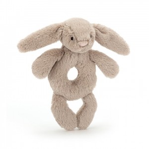 Jellycat Bashful Beige Bunny Grabber 18 CM X 7 CM, Jellycat USA | BR7512309