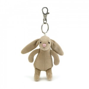 Jellycat Bashful Beige Bunny Keychain 15 CM, Jellycat USA | YT8912350