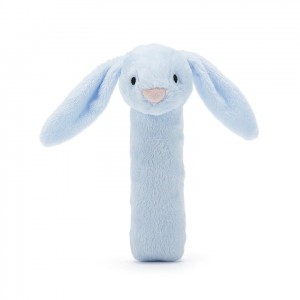 Jellycat Bashful Blue Bunny Squeaker Toy 14 CM, Jellycat USA | QM3190746