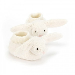 Jellycat Bashful Cream Bunny Booties 10 CM, Jellycat USA | BU5923608