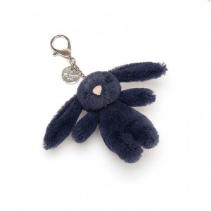 Jellycat Bashful Navy Bunny Bag Charm 8 CM X 4 CM, Jellycat USA | SL8302674