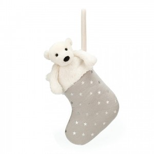 Jellycat Bashful Polar Bear Stocking 23 CM X 8 CM, Jellycat USA | SN4352968