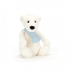 Jellycat Bashful Winter Polar Bear 24 CM X 9 CM, Jellycat USA | AM1098652