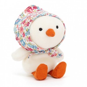 Jellycat Betty Bonnet Cream Chick 11 CM X 5 CM, Jellycat USA | JA9086247