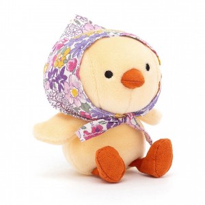 Jellycat Betty Bonnet Yellow Chick 11 CM X 5 CM, Jellycat USA | GH3017248