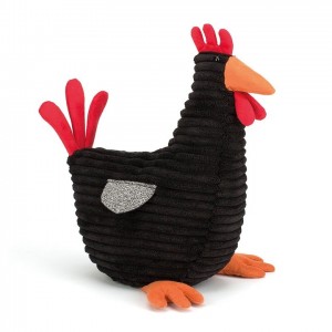 Jellycat Black Folly Rooster 27 CM X 22 CM, Jellycat USA | JW2309481