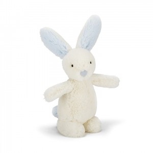 Jellycat Bobtail Bunny Blue Rattle 14 CM, Jellycat USA | SF9406132