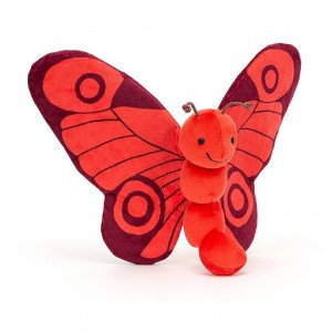 Jellycat Breezy Butterfly Poppy 23 CM X 25 CM, Jellycat USA | UO7691302