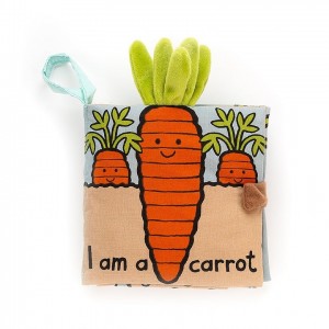 Jellycat Carrot Book 16 CM X 15 CM, Jellycat USA | BS5836921