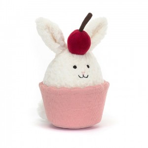 Jellycat Dainty Dessert Bunny Cupcake 14 CM X 10 CM, Jellycat USA | OQ9386254