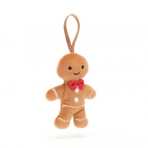 Jellycat Festive Folly Gingerbread Fred 10 CM X 4 CM, Jellycat USA | ZO0812753