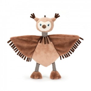 Jellycat Flapper Owl Soother 23 CM X 27 CM, Jellycat USA | OC4029517