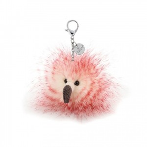 Jellycat Flora Flamingo Bag Charm 7 CM X 7 CM, Jellycat USA | EX0987614