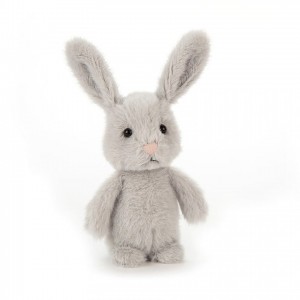 Jellycat Fluffy Silver Bunny 11 CM X 7 CM, Jellycat USA | PM4125906