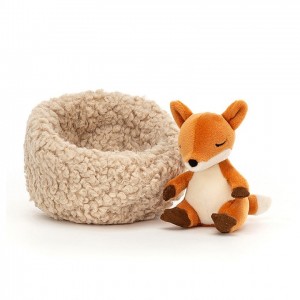 Jellycat Hibernating Fox 12 CM X 12 CM, Jellycat USA | NA2467159