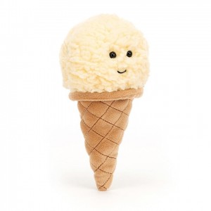 Jellycat Irresistible Ice Cream Vanilla 18 CM X 8 CM, Jellycat USA | OV4502397