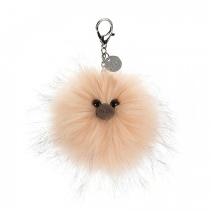 Jellycat Just Peachy Bag Charm 7 CM X 7 CM, Jellycat USA | NI8791025