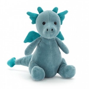 Jellycat Little Puff Sapphire 16 CM X 10 CM, Jellycat USA | UR9470281