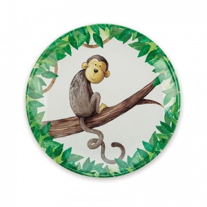 Jellycat Mattie Monkey Melamine Plate 20 CM X 20 CM, Jellycat USA | FT8573604