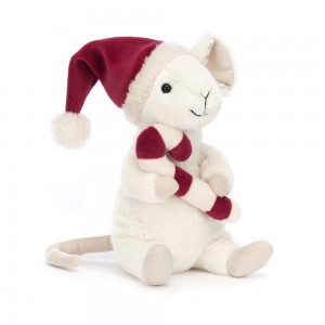 Jellycat Merry Mouse Candy Cane 18 CM X 9 CM, Jellycat USA | ML3912786