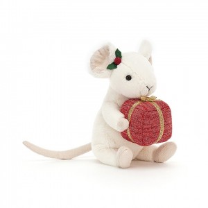 Jellycat Merry Mouse Present 18 CM X 9 CM, Jellycat USA | PE4153286