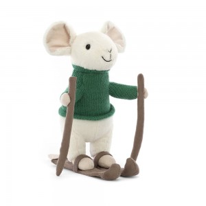 Jellycat Merry Mouse Skiing 18 CM X 9 CM, Jellycat USA | NB8412065