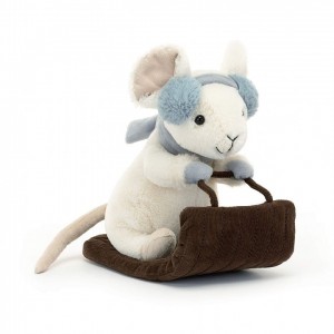 Jellycat Merry Mouse Sleighing 18 CM X 11 CM, Jellycat USA | GQ7518690