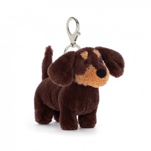 Jellycat Otto Sausage Dog Bag Charm 11 CM X 4 CM, Jellycat USA | YH2398617