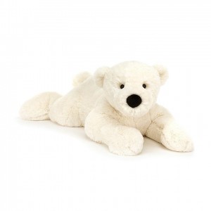 Jellycat Perry Polar Bear Lying 68 CM X 38 CM, Jellycat USA | CN3581279