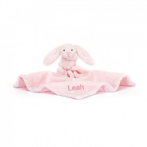 Jellycat Personalised Bashful Pink Bunny Soother 34 CM X 34 CM, Jellycat USA | JL9215840