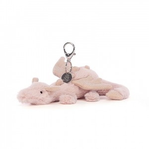 Jellycat Rose Dragon Bag Charm 12 CM X 22 CM, Jellycat USA | XS4302985