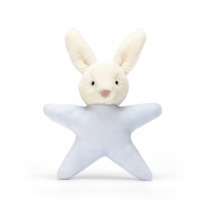 Jellycat Star Bunny Blue Rattle 16 CM X 6 CM, Jellycat USA | KA8059614