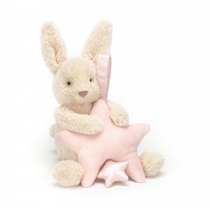 Jellycat Star Bunny Pink Musical Pull 28 CM X 7 CM, Jellycat USA | HN5083697