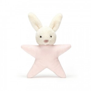 Jellycat Star Bunny Pink Rattle 16 CM X 6 CM, Jellycat USA | XH6405392