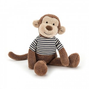 Jellycat Stripey Monkey 25 CM, Jellycat USA | FP4081397