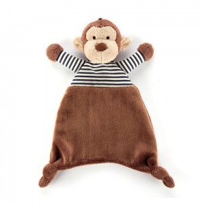 Jellycat Stripey Monkey Soother 23 CM X 19 CM, Jellycat USA | XI2905367