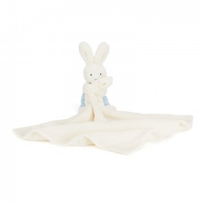 Jellycat Velvet Bunny Blue Soother 34 CM, Jellycat USA | RG2109483