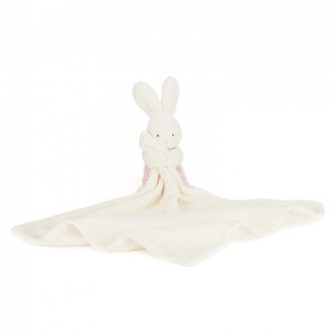 Jellycat Velvet Bunny Pink Soother 34 CM, Jellycat USA | XG8237691