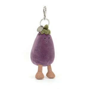 Jellycat Vivacious Aubergine Bag Charm 12 CM X 5 CM, Jellycat USA | YO7290341