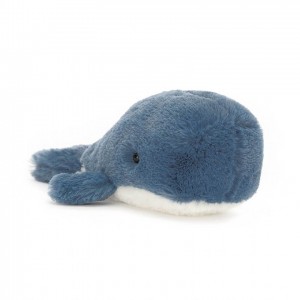 Jellycat Wavelly Whale Blue 6 CM X 15 CM, Jellycat USA | XJ3526091