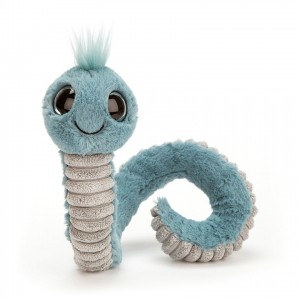 Jellycat Wiggly Worm Blue 16 CM X 7 CM, Jellycat USA | QS6132890