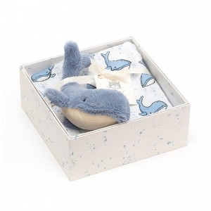 Jellycat Wilbur Whale Gift Set 18 CM X 18 CM, Jellycat USA | RE2835617