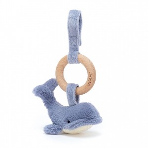 Jellycat Wilbur Whale Wooden Ring Toy 16 CM X 6 CM, Jellycat USA | AL7698235