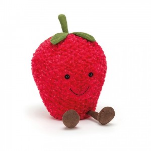 LARGE Jellycat Amuseable Strawberry 27 CM X 16 CM, Jellycat USA | EQ4102698